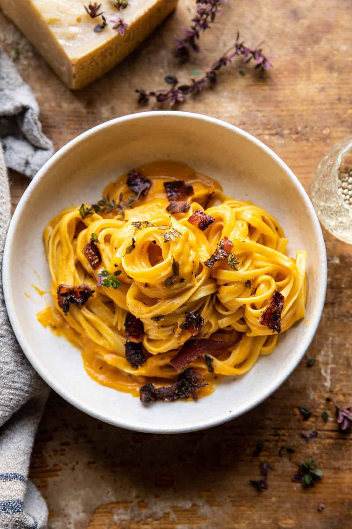 Make Rosemary Bacon Butternut Squash Carbonara: Autumn Secret